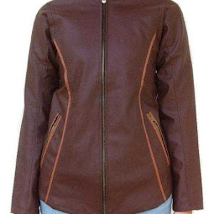 Jaket Kulit Sintetis Cokelat