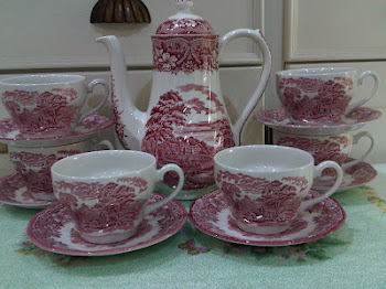 Red transferware