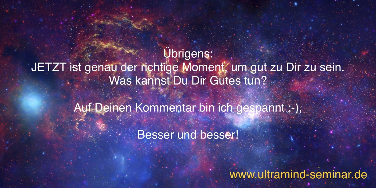 Mach das Beste aus Deinem Leben! Oktober 2017