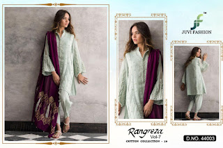 juvi fashion Rangreza vol 7 Pakistani Suits Cotton Collection 19