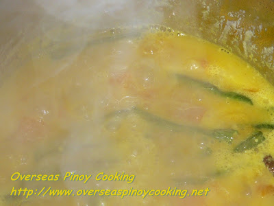 Pinoy Fish Curry with Kalabasa - Cooking Procedure