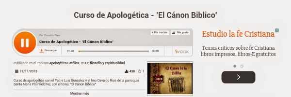EL CANON BÍBLICO-CURSO AUDIO