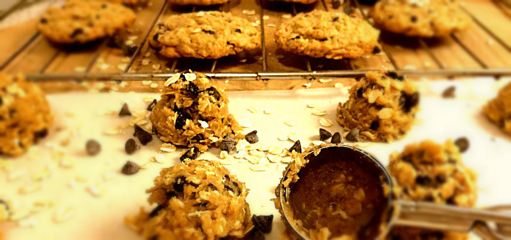 Yulaflı Damla Çikolatalı Kurabiye Oatmeal Chocolate Chip Cookies