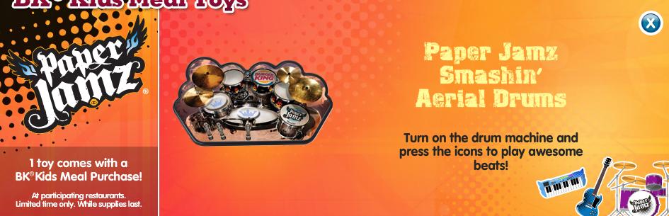 a day in a zoider's world: burger king us - paper jamz