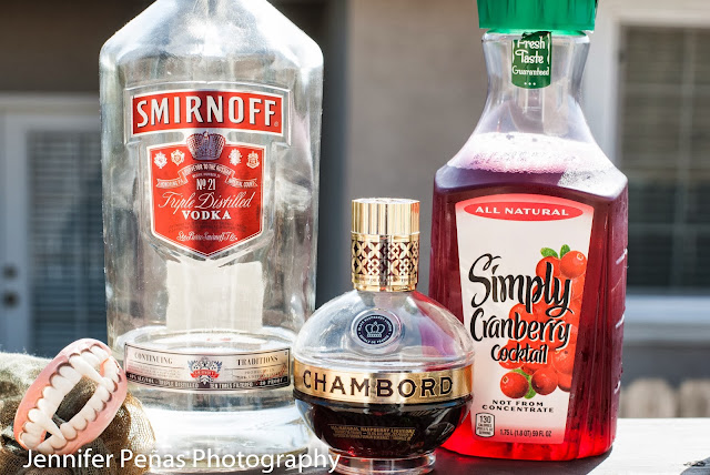 halloween cocktail, vodka, chambord, black raspberry liqueur, cranberry juice