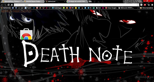 tema google chrome anime death note
