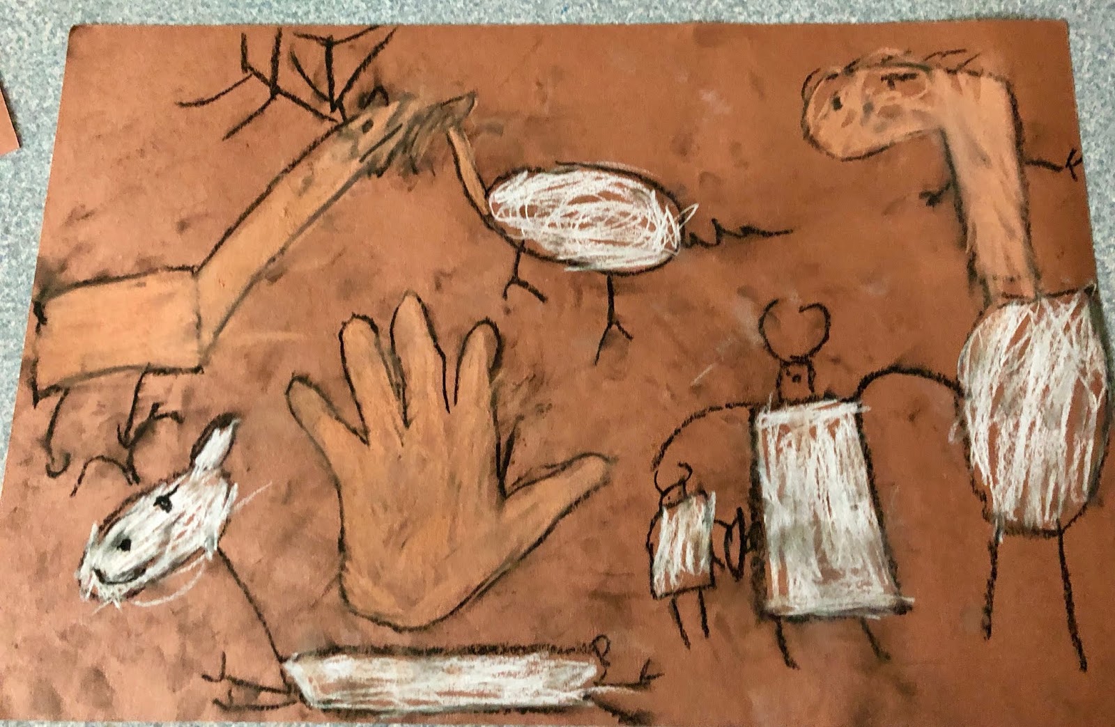 Kathy's Art Project Ideas Cave Art Lesson Using Charcoal and Chalk
