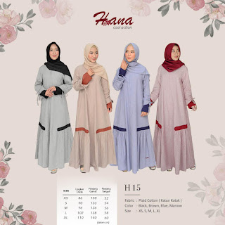 KOLEKSI TERBARU GAMIS MUSLIMAH HANA H 15