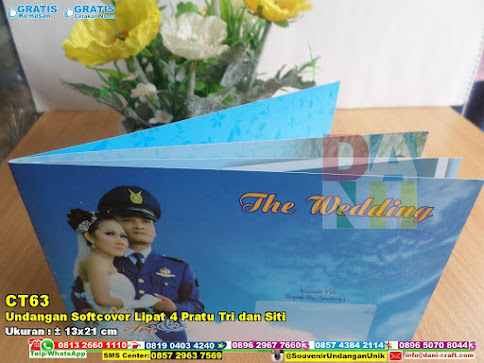 Undangan Softcover Lipat 4 Pratu Tri Dan Siti