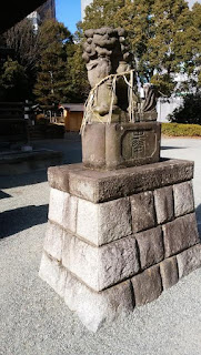 多摩市の白山神社　狛犬