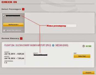 Check In Web Lion Air-Langkah 3