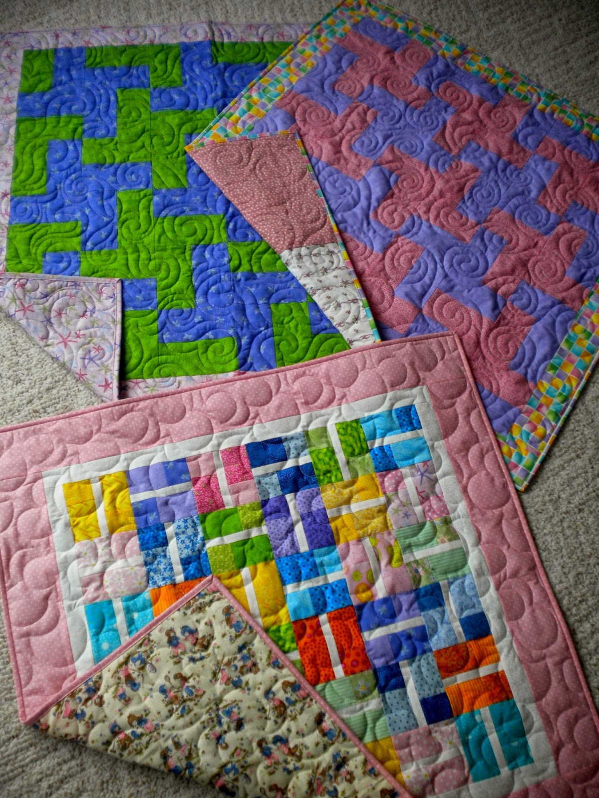 Vicki's Crafts and Quilting 7 Neonatal quilts turned in