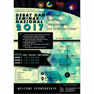 Lomba Debat Nasional 2017 dan Seminar di Universitas Kristen Satya Wacana Lomba Debat Nasional 2017 dan Seminar di Universitas Kristen Satya Wacana