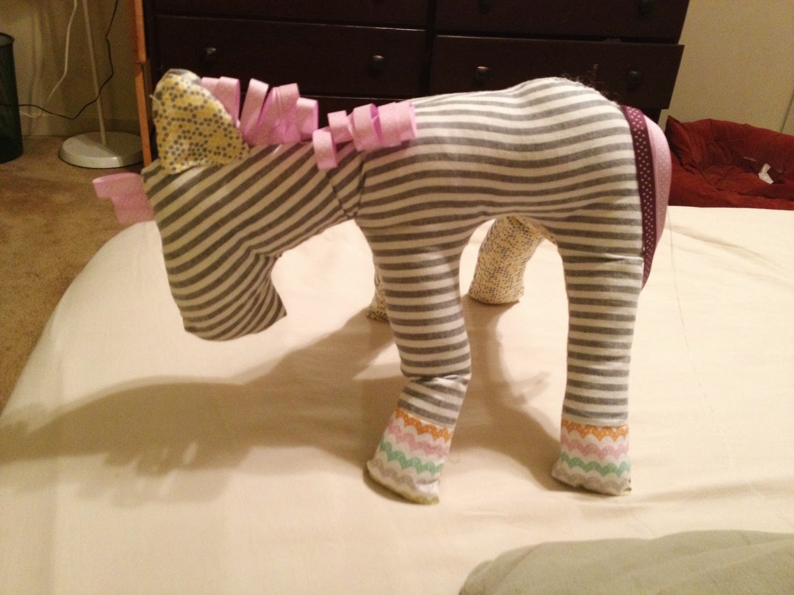 stuffed animal horse taggy handmade