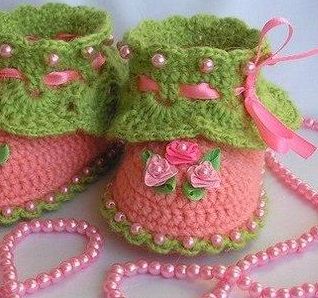Patucos ~ Escarpines muy elegantes para tejer al crochet / paso