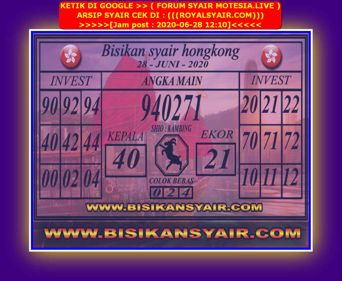 FORUM SYAIR HK KODE SYAIR TOTO