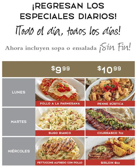 Ahorros Diarios Usando Cupones Romano's Macaroni Grill