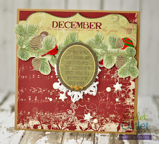 holiday card by Marina Gridasova @akonitt #card #eyeletoutlet #by_marina_gridasova #enamels #holidaycard #brads