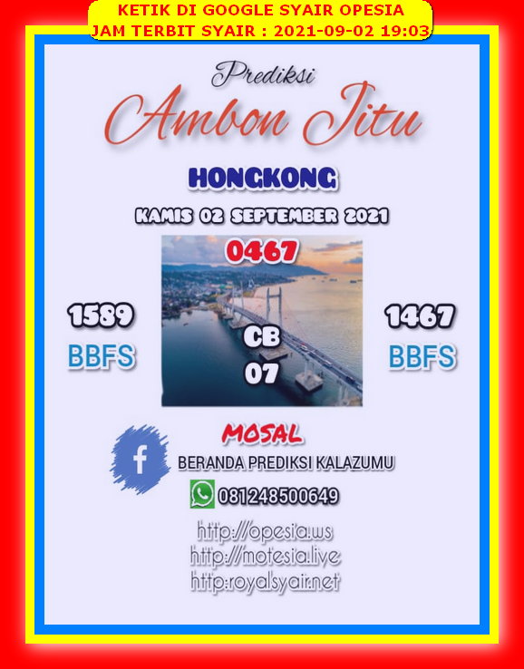 Prediksi Hongkong 2 September 2021 Prediksi Togel Hk Sdy Sgp