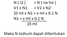 Standarisasi Iodium I2 Dengan Natrium Tiosulfat Na2s2o3 Jagad Kimia