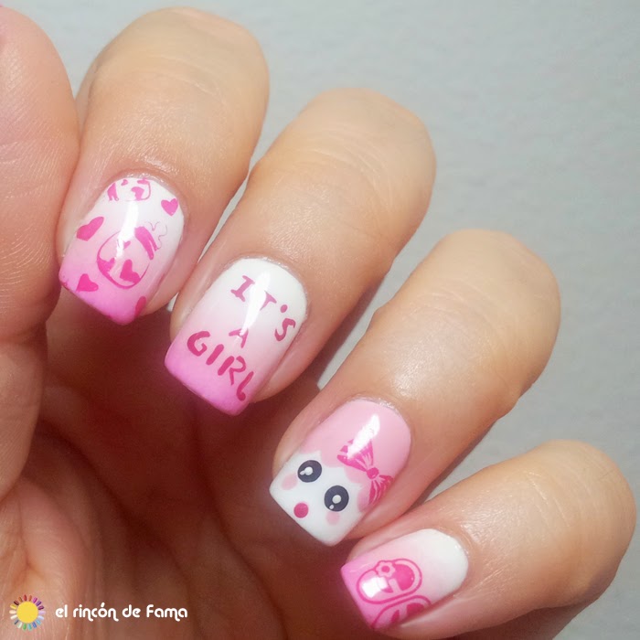 Baby shower nail art | el rincon de fama