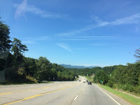 Driving through the north georgia mountains