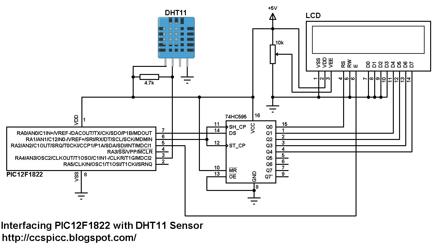 DHT11 Interfacing with PIC12F1822 microcontroller