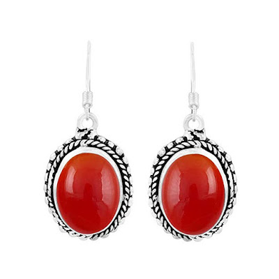 red onyx dangle earrings