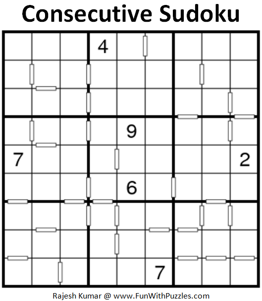 Consecutive Sudoku (Puzzles for Adults #172)