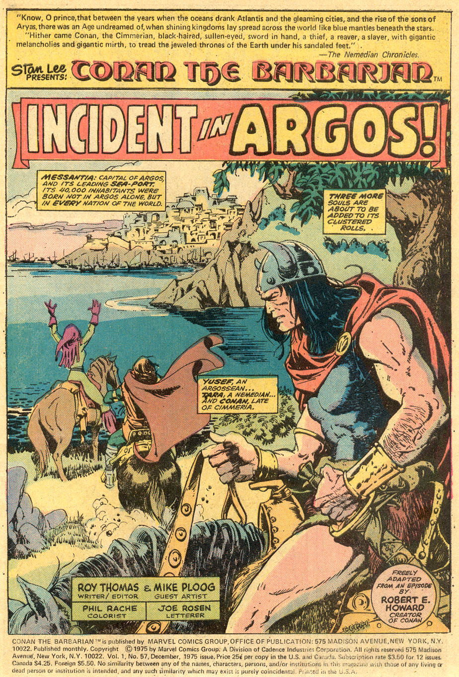 Read online Conan the Barbarian (1970) comic -  Issue #57 - 2