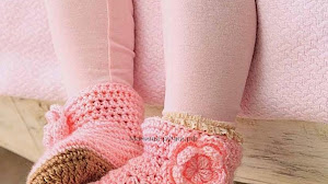 Patrones de botas para niña al crochet