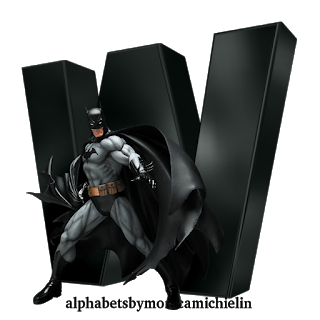 Abecedario 3D de Batman.