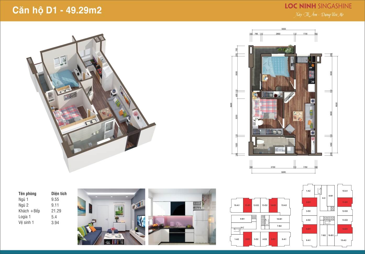 Căn D1 - 49,29m2 chung cư Lộc Ninh. Căn D1 - 49,29m2 chung cư Lộc Ninh.