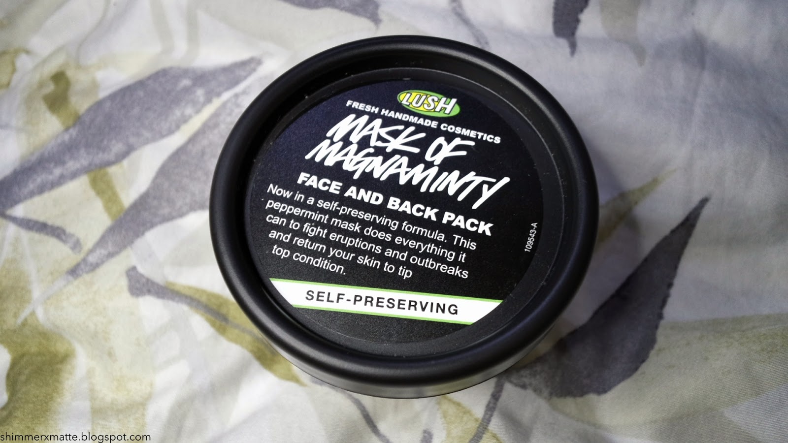 Lush Mask of Magnaminty (SelfPreserving) Review Shimmer and Matte