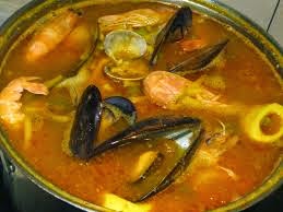 cazuela de langostinos y mejillones