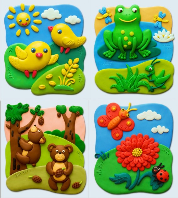 Образцы лепка из пластилина