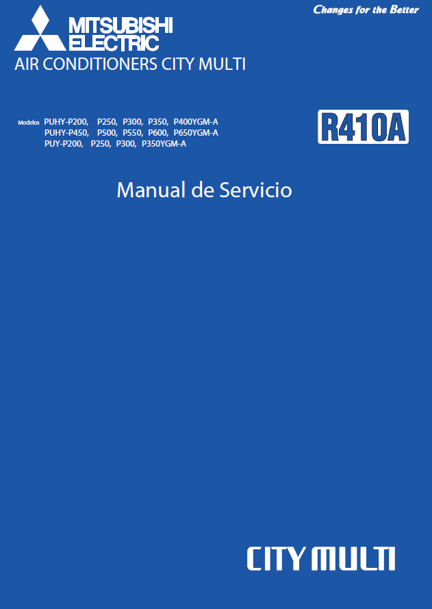 MANUAL DE SERVICIO DE AIRE ACONDICIONADO TIPO VRF MITSUBISHI | MANUALES