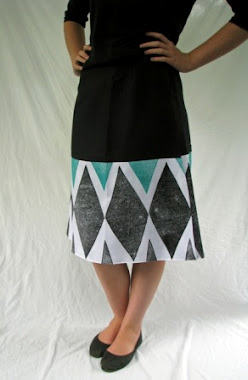 wrap skirt - harlequin