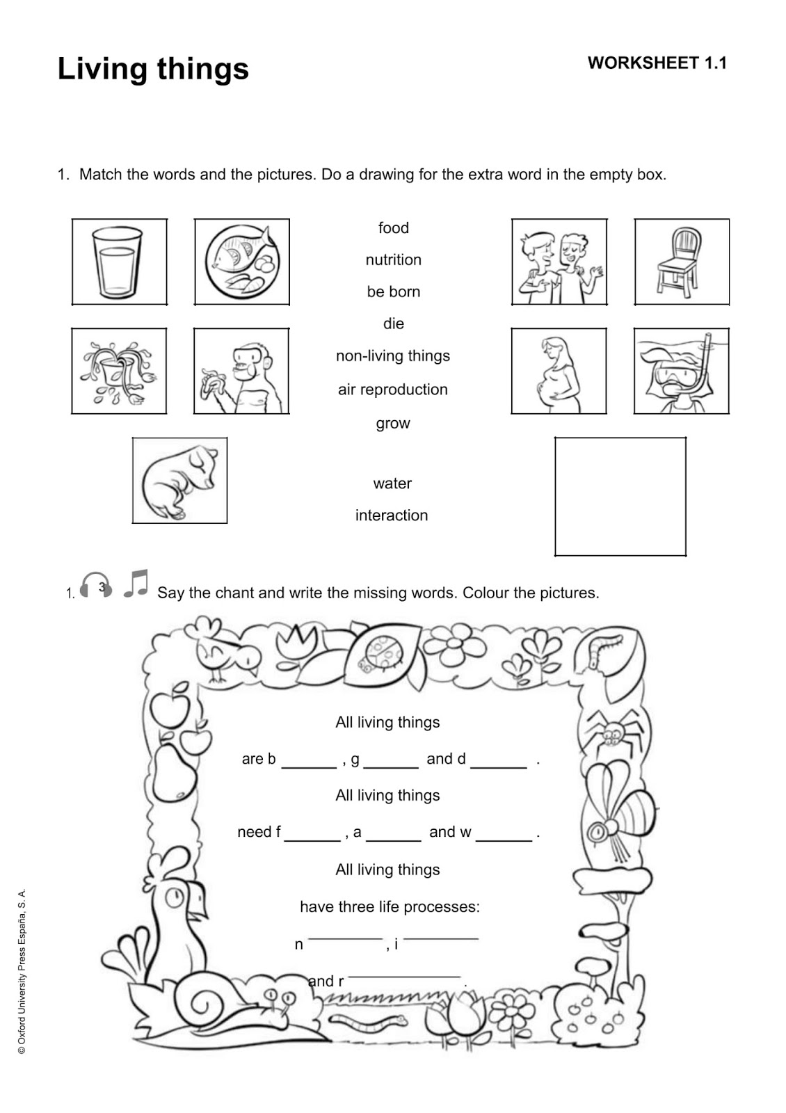 La Clase De Mabel Fichas De Repaso De Natural Science Tema 1 Living Things