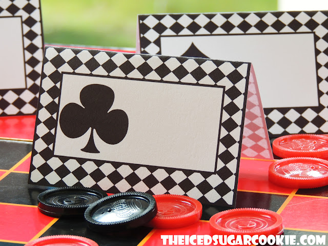 Alice In Wonderland Birthday Party Playing Cards Food Label Tent Cards-DIY Cutout Printable Digital Download-Deck of Cards Food Cards-Mad Hatter Party-White Rabbit Party-Tea Party