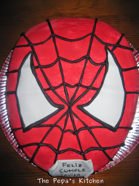 tarta fondant spiderman