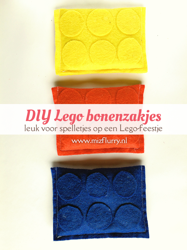 Maak zelf deze vrolijke Lego bonenzakjes van vilt met deze Nederlandstalige handleiding. Leuk voor spelletjes op een Lego feestje.
