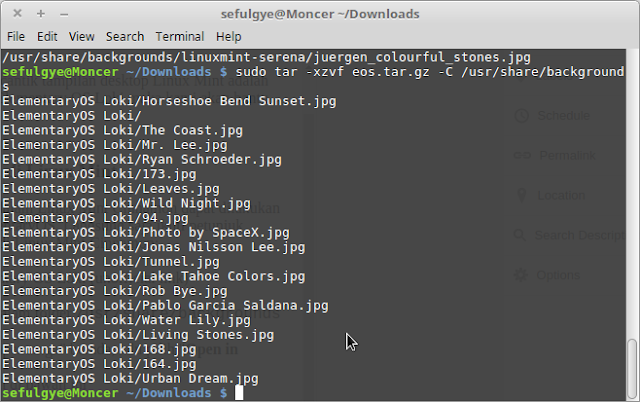 cara menambahkan wallpaper elementary os di Linux mint cara menginstall wallpapaer elementary os ke linux mint