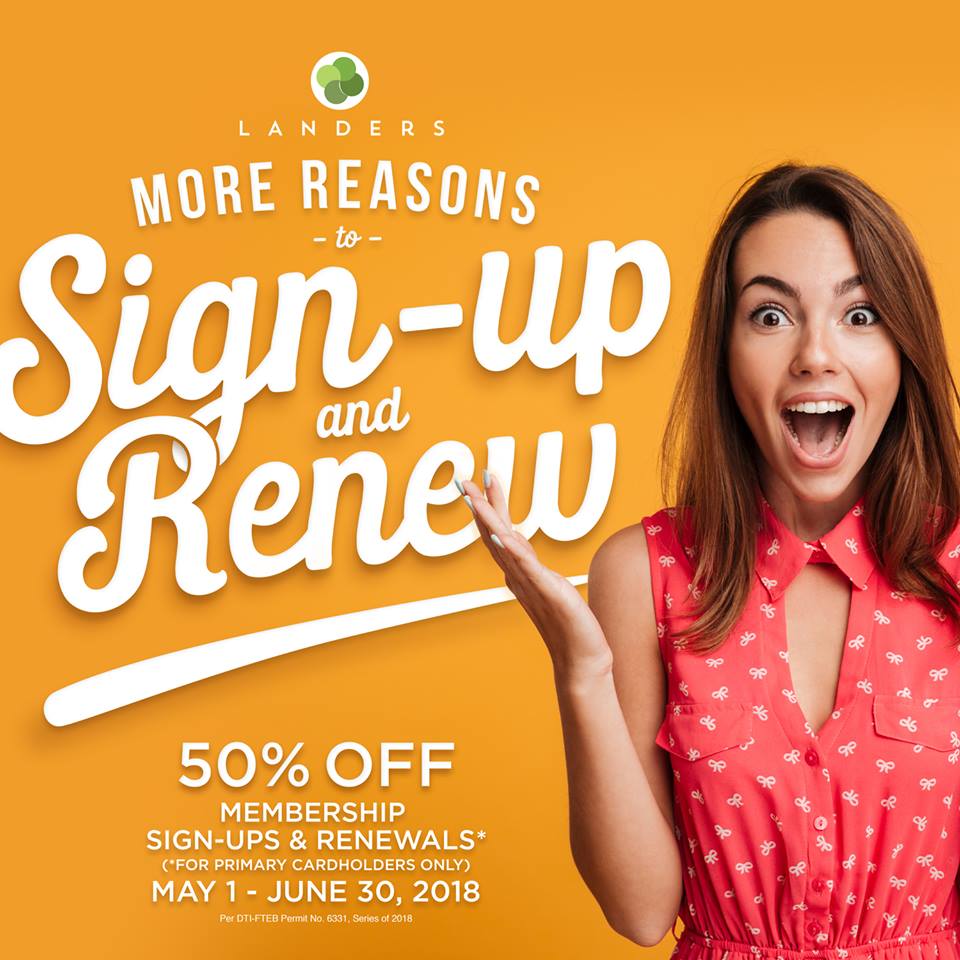Manila Shopper Landers 50 off on Membership til June 2018