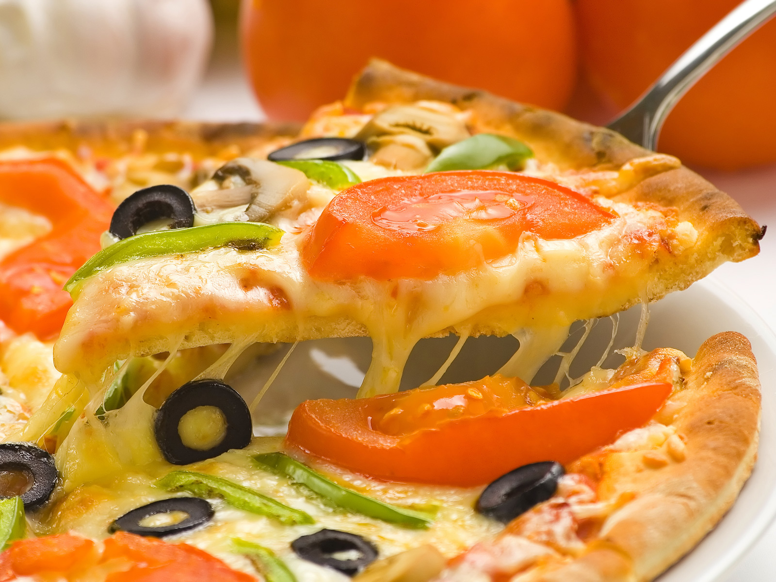 Delicious Pizza Slice Hd Wallpaper The Wallpaper Database
