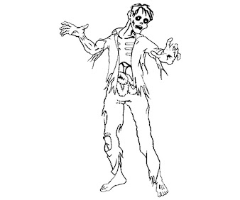 #8 Zombie Coloring Page