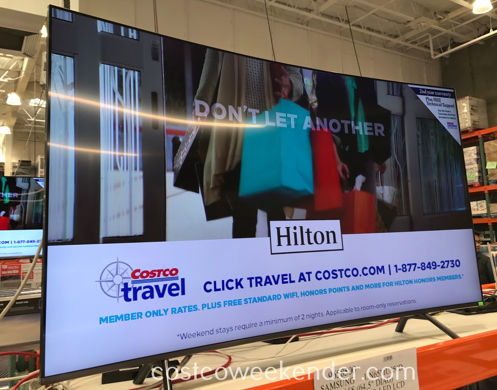 Samsung UN65MU850D 65" Curved 4K UHD LED LCD TV Costco Weekender