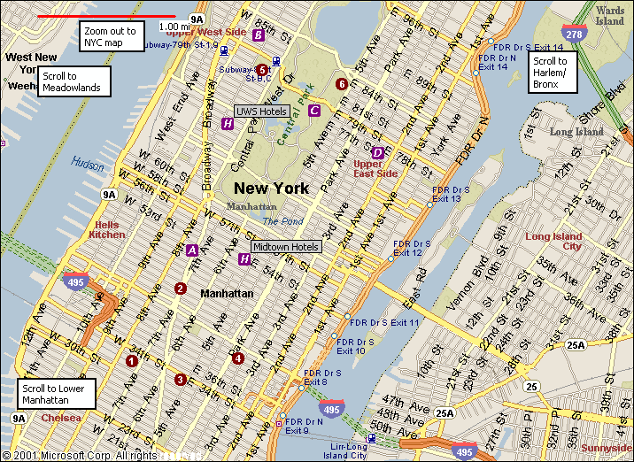 Printable Map Of Midtown Manhattan