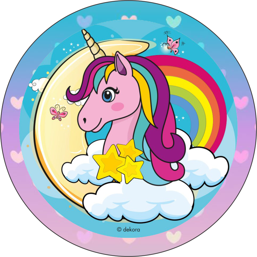 Единорог вафельная картинка