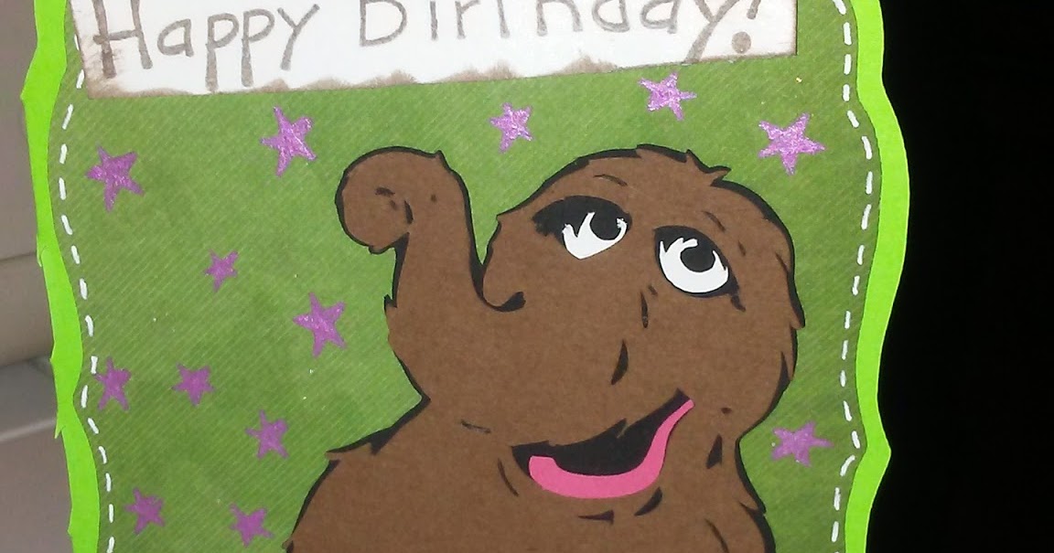 PAPER CRAFTS WITH THE PINK ARMADILLO: &ldquo;Snuffy&rdquo; Birthday card
